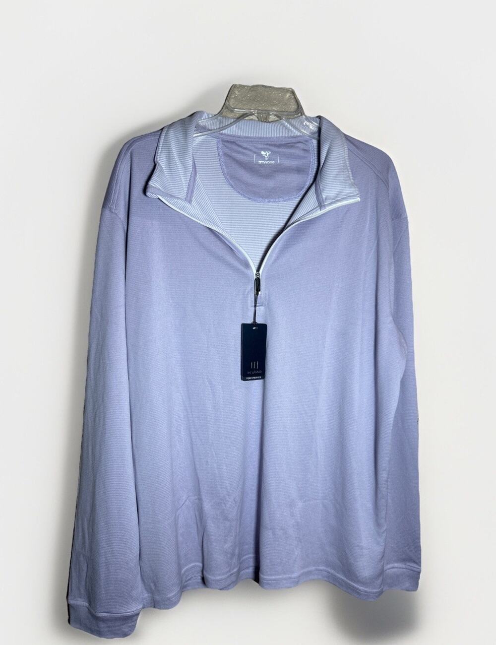 DTWOOO Herringbone Performance Quarter-Zip Lavender Xl